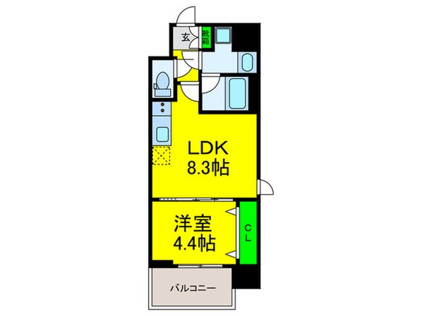 スプランディッド難波Ⅲの物件間取画像